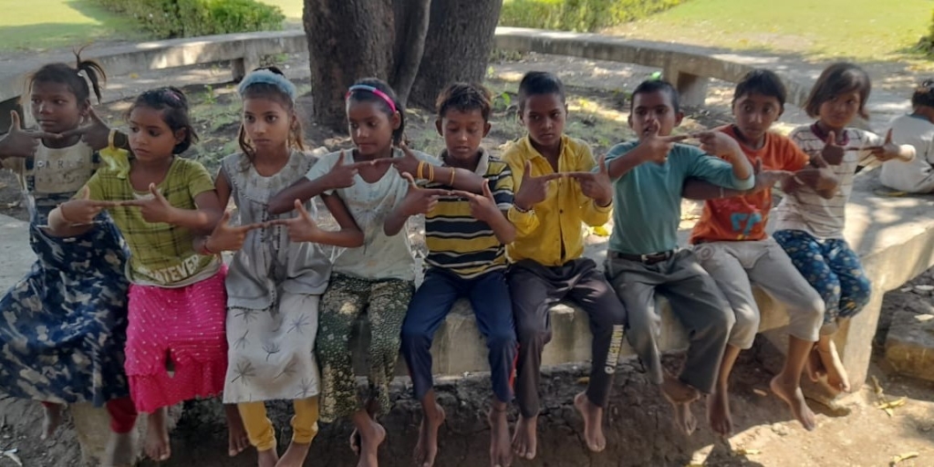 Children sitting together